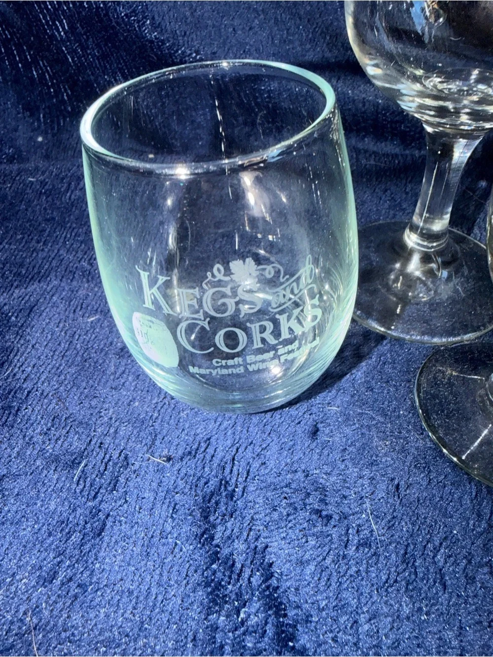Clear Glass Wine & Liqueur Glass Set - Legs & Corks Branded Tumbler